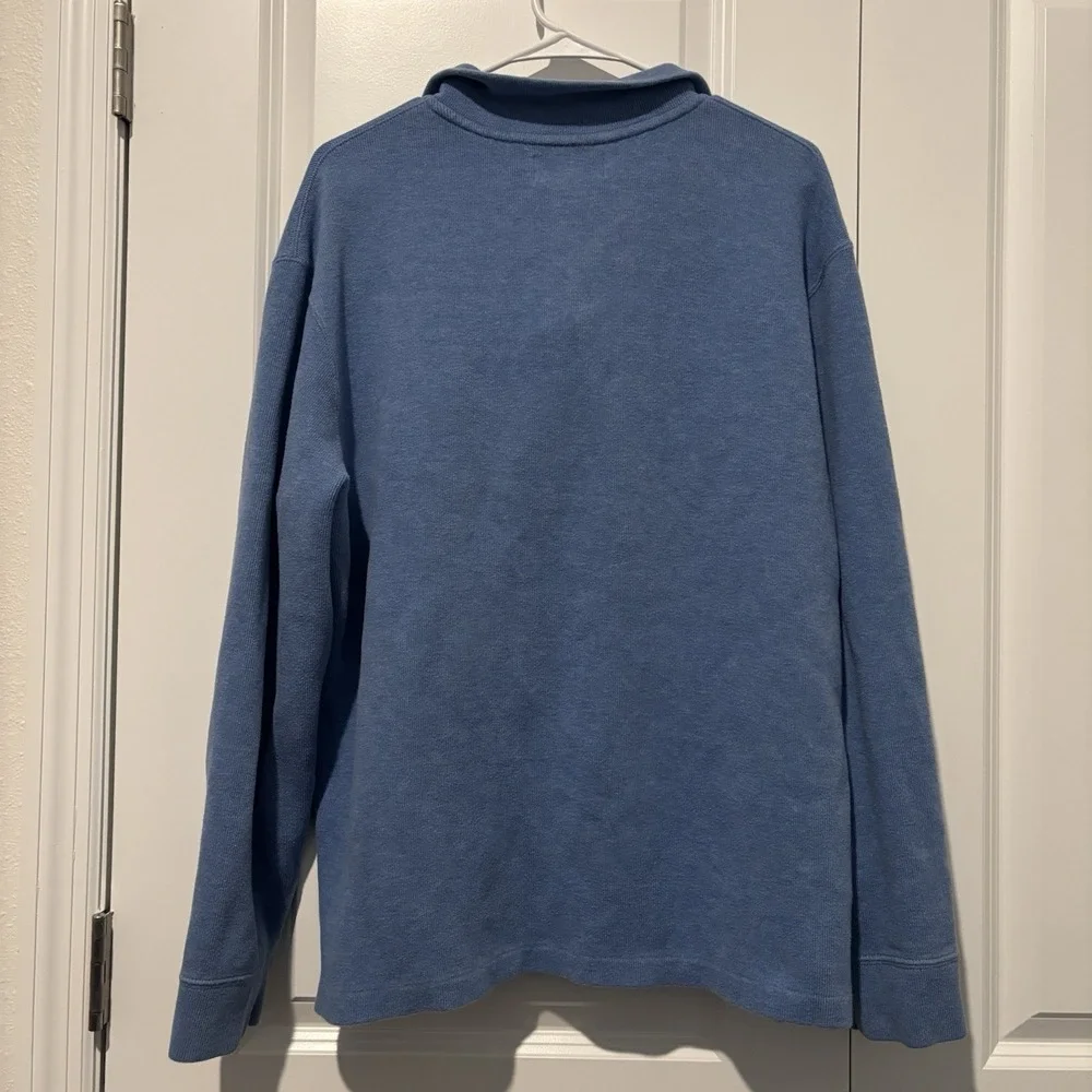 Polo Ralph Lauren Vintage Men's 1/4 Zip Sweater Size XL Knit Pullover Blue‎